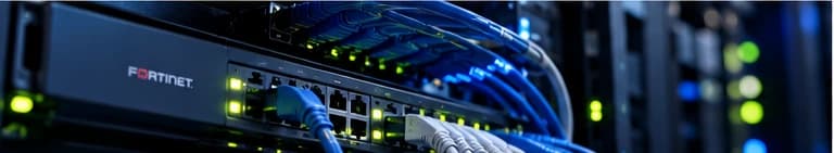 Network equipment and connected cabling representing business infrastructure